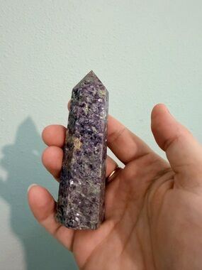 Lepidolite tower crystal healing point chakra mica
